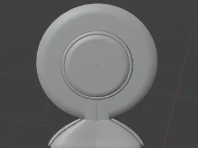 Elegant Glass Desk Clock Blender 3D Model Low-poly 3D model