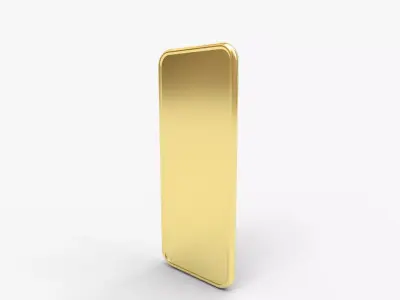 Capital Rectangle Mirror Golden 3D model