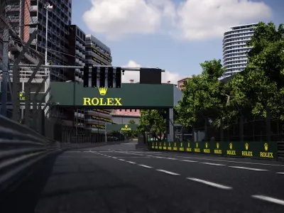 Formula 1 Monaco Track Low-poly 3D model