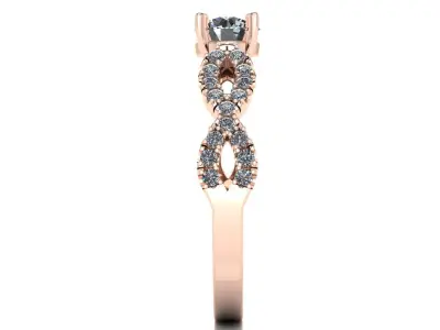 Jewelry engagement ring 3D print model