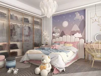 Children Bedroom Scene 3D model