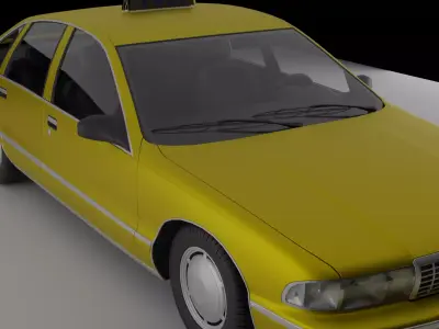 A taxi cab 3D model