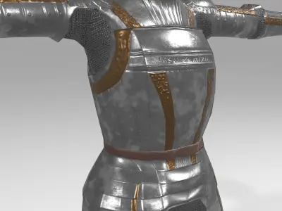 Jeanne dArc pbr rigged gameready Unreal Engine Unity Low-poly 3D model