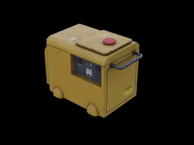 Industrial Power Generator Low-poly 3D model