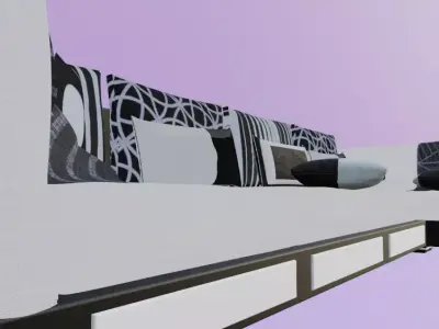 Modern Luxury Sofa 3D Model  3D model