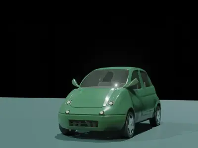 Advanced Car Rigged For Blender  Low-poly 3D model