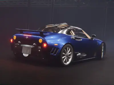 Spyker C8 Laviolette Low-poly 3D model