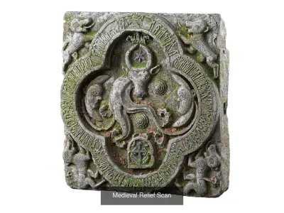 10 Medieval Reliefs 3D Model Collection