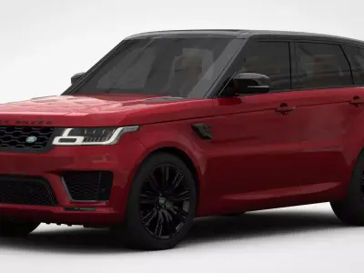 Range Rover Sport 2018 detailed interior 3D model