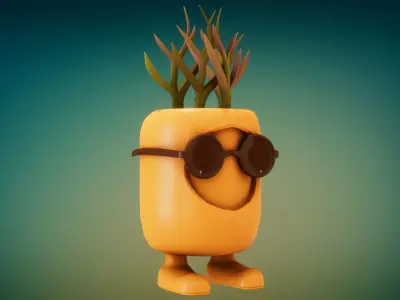 Lowpoly House Plants Low-poly 3D model