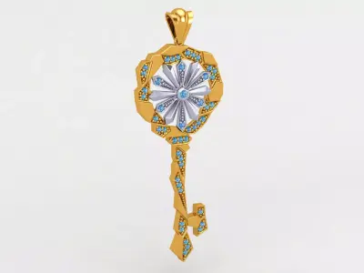 Frozen Luxury unique Key Pendant 3D print model