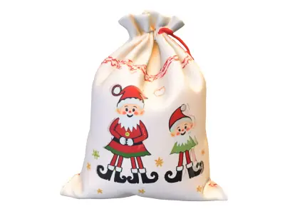 Sack pack festive Low-poly 3D model