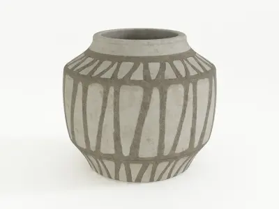 Mid-Century Vintage Vase 3D model