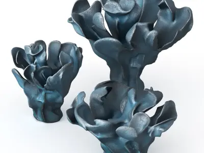 Coral decor art vase Low-poly 3D model