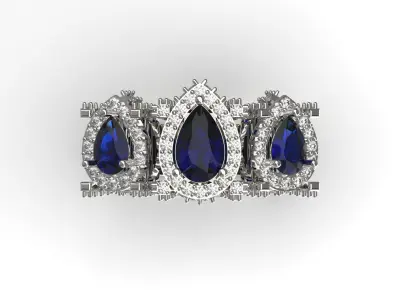 woman diamond jewelry ring jr00016 3D print model