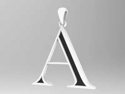 Alphabet Latin A 3D print model