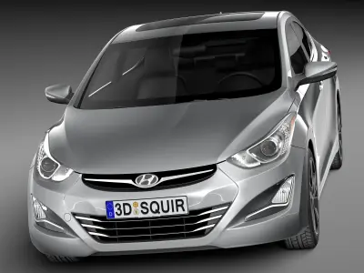 Hyundai Elantra Sedan 2014 3D model