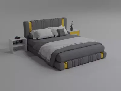 Bed interior 3D model Muraglia Luxury Bedroom 3D model