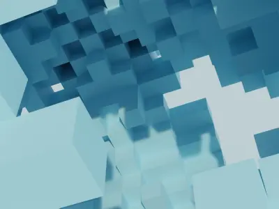 Geometric blocks V8 Low-poly 3D model