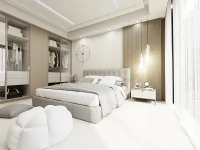 Interior Bedroom design scene 06 3D model
