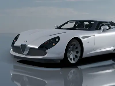 Alfa Romeo TZ3 Stradale Zagato Low-poly 3D model