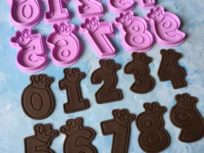 Set of numbers Cookie Cutter 3D print model