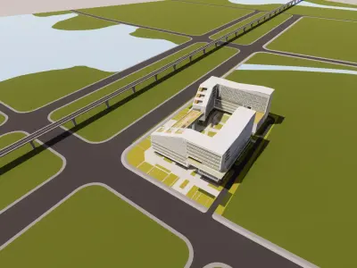 Office Building Architectural Proposal - The Green Matrix 3D model