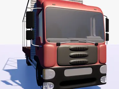 Truck with sides and stands 3D model