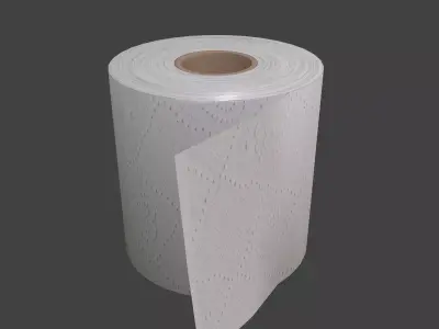 Toilet Paper Low Poly Game Ready Low-poly 3D model
