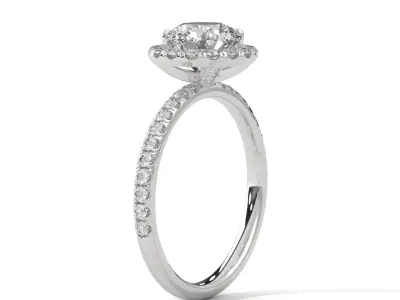 solitaire ring with detail images and 360 render videos 70 3D print model