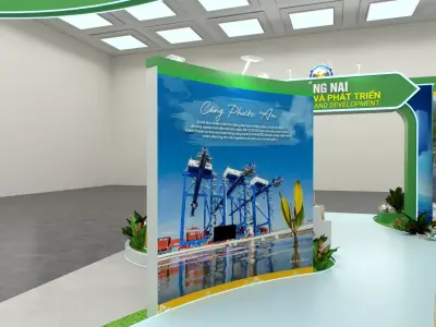 indoor exhibition booth 3D model