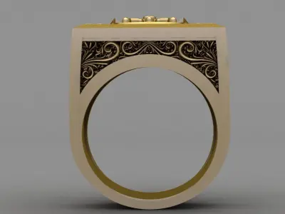 US Navy Men Ring 3D Print Model 3D print model