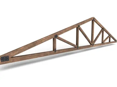 Wooden Trusses M07 Low-poly 3D model