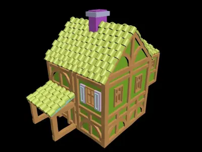 Medieval House 26 3D print model 3D model