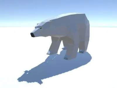 Polar Bear Low-poly 3D model