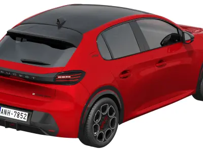 Peugeot E-208 GTI 2026 3D model