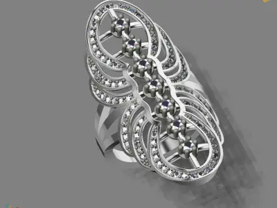 Women Long Ring Ready STL 3DM Models Womens Ring Long models 3D print model shop