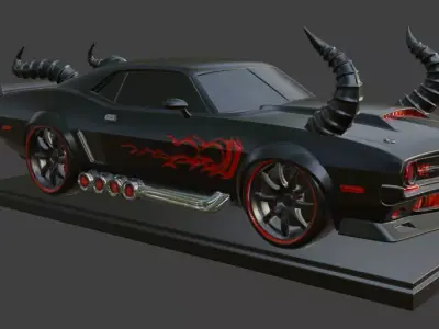 Halloween Demon Car 3D print model