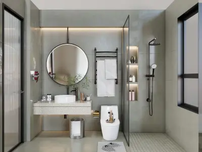 Vanity bathroom set 16 3D model