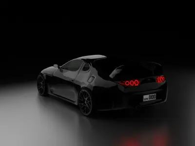 Toyota Supra Car 3D Rigged Model 3D model
