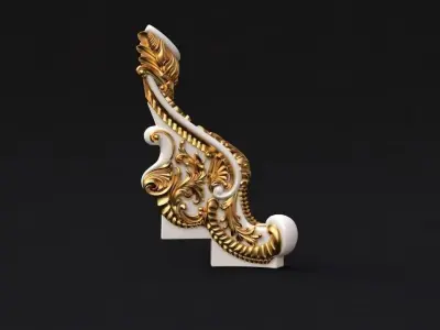 baluster golden dragon 3D model