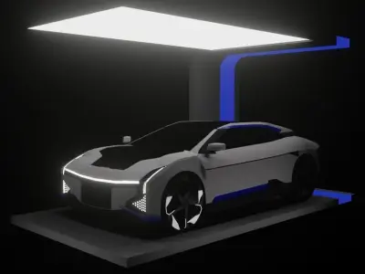 Hiphi Z  Low-poly 3D model