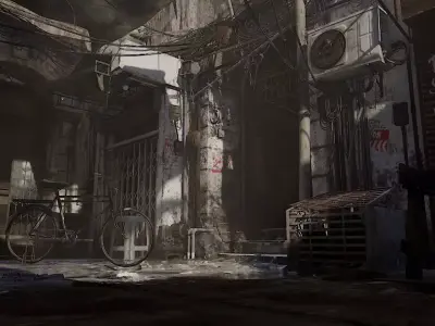 Old Building Door 3D model