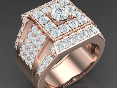 Luxury Men Rings Designs 4MR032 3D print model