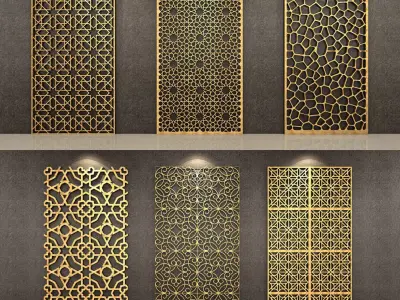 Set of decorative panels 3D model