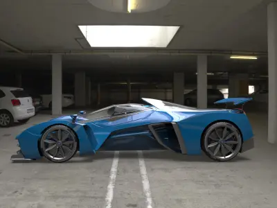 Delage D12  Low-poly 3D model