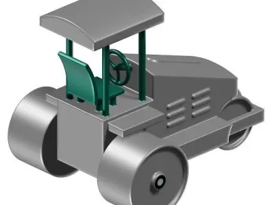Kids Road Roller Toy 3D model