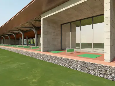 Golf course  Low-poly 3D model