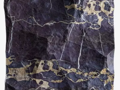 424-RockPanel gold marble wall art 3D model