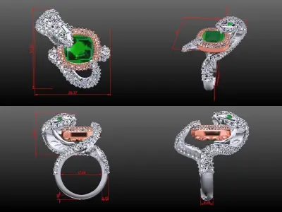 snake ring  3D print model